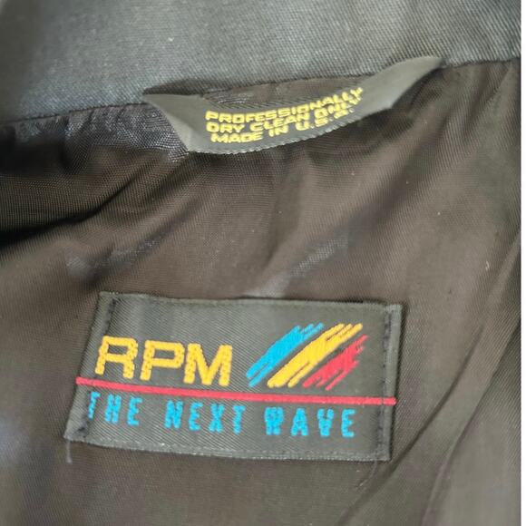 Vintage 90s Black Double Breasted Blazer Women's RPM Next Wave Preppy Academia M - Picture 11 of 11